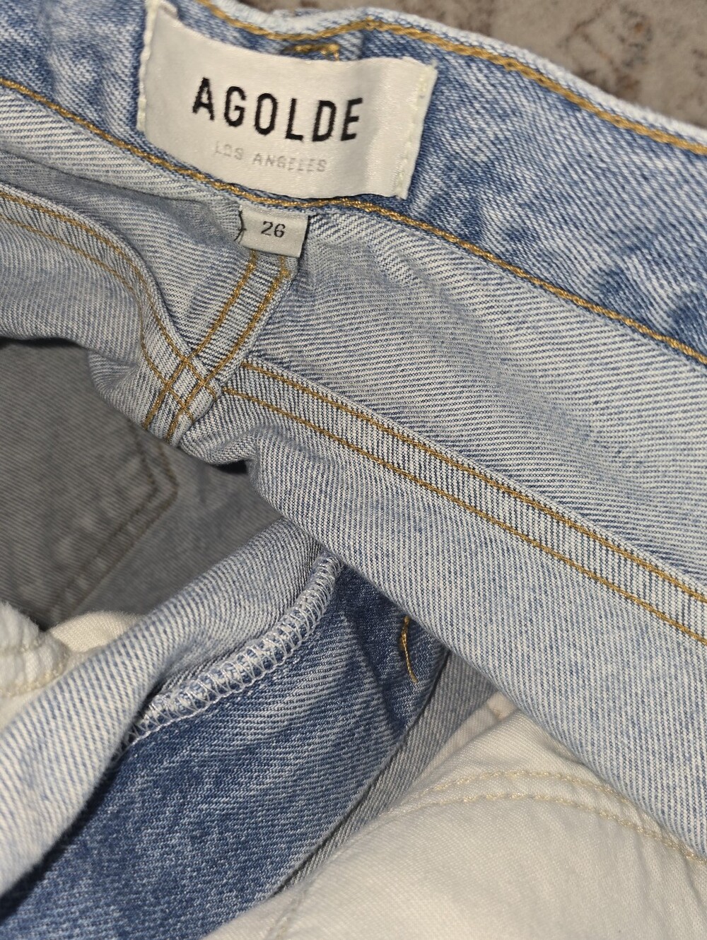 Agolde Pinch Waist High Rise Kick Jeans in Riptide Size 26 - Picture 6 of 8